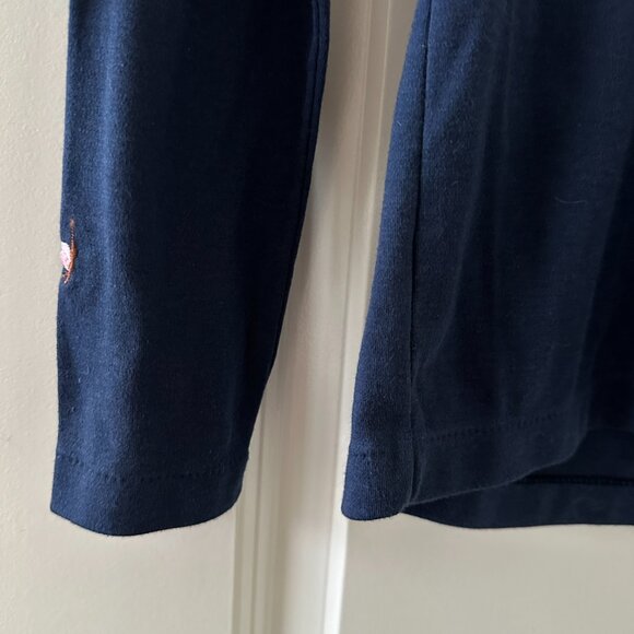 Vtg Cyn Les Blue Fall Hello Goodbye Fall Embroidery Long Sleeve Top Size Medium - Picture 7 of 16